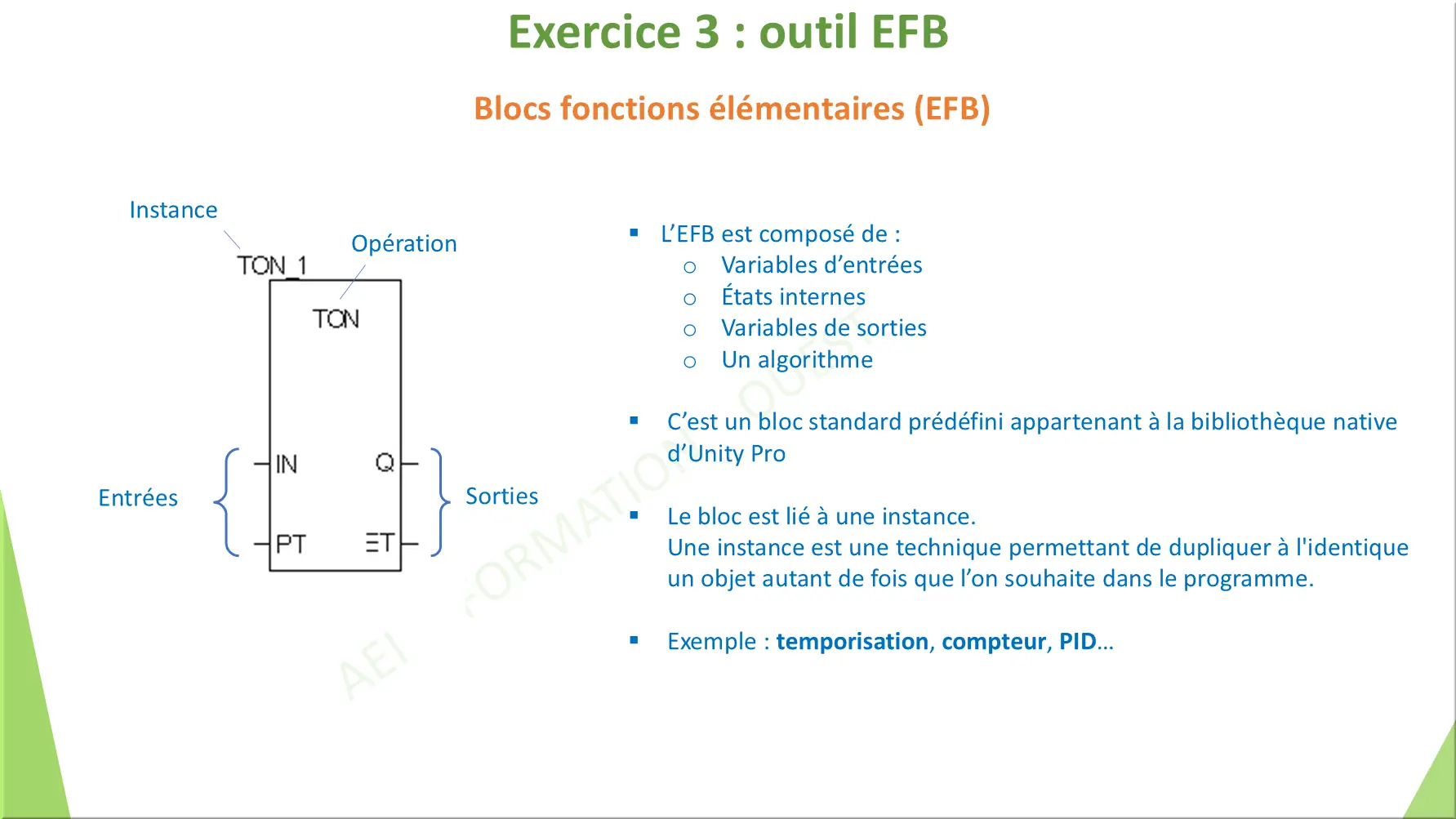 Exercice 3 : outil EFB